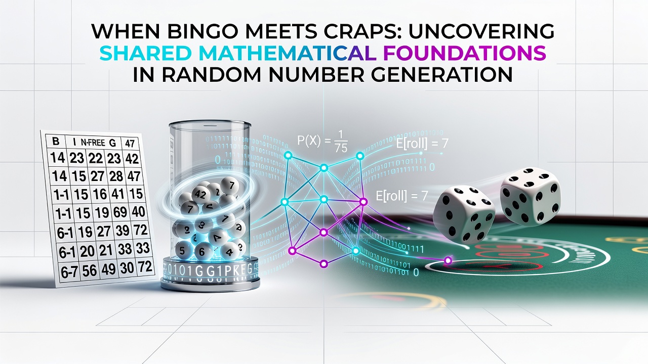 Close-up of algorithmic flowcharts mapping random sequences used in digital bingo and craps platforms